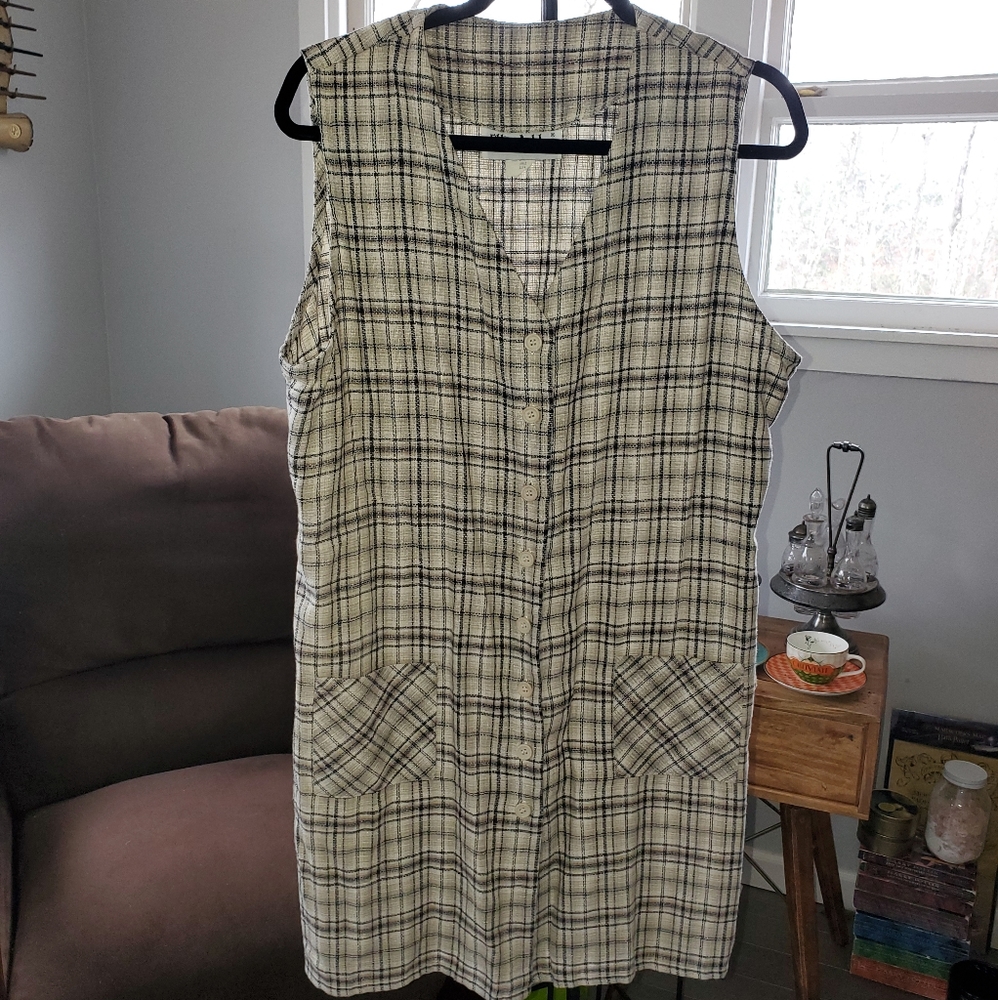 Vintage cottagecore vest dress